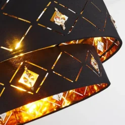 Lampes En Tissu-hofstein Suspension Trasancos Noir, 1 lumière