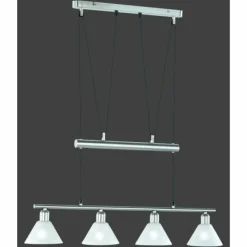 Luminaires Trio Suspension Trio 3751 Acier inoxydable, Nickel mat, 4 lumières