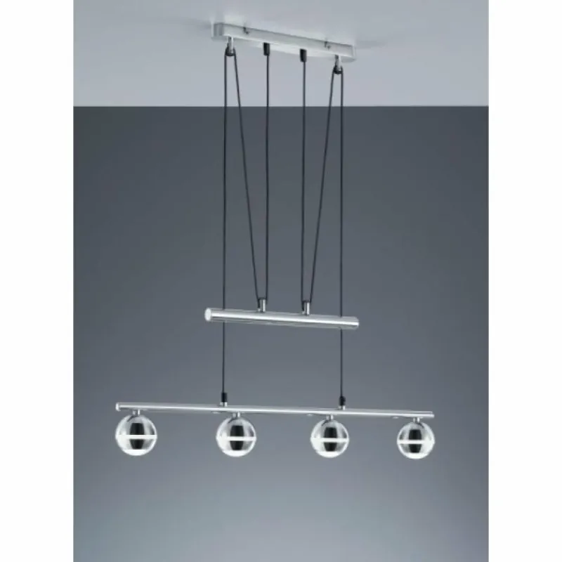 Luminaires Trio Suspension Trio 8282 LED Chrome, 4 lumières* Suspensions