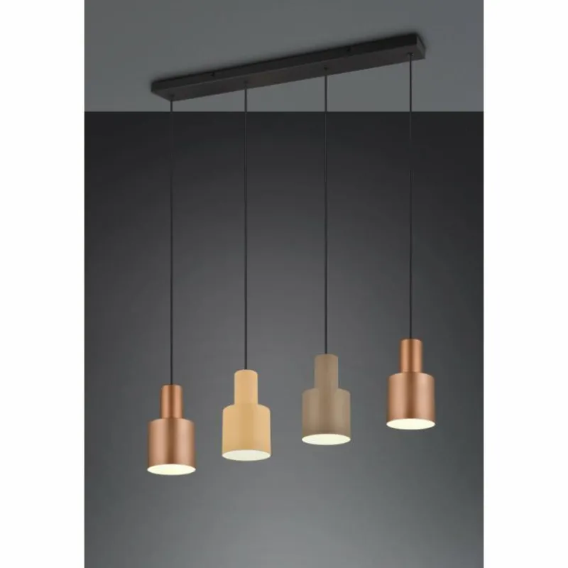 Luminaires Trio Suspension Trio AGUDO Noir, 4 lumières* Suspensions