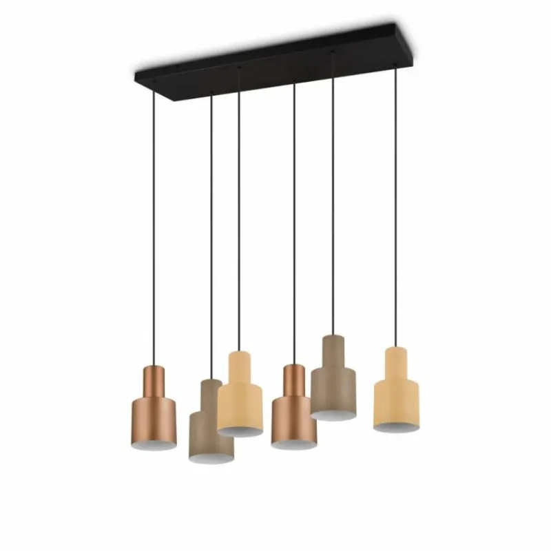 Luminaires Trio Suspension Trio AGUDO Noir, 6 lumières* Suspensions