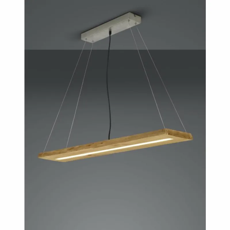 Luminaires Antiques-Luminaires Trio Suspension Trio Brad LED Bois clair, 1 lumière