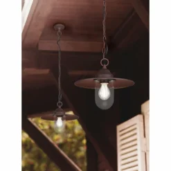 Lampes Vintages & Rétros-Luminaires Trio Suspension Trio Brenta Rouille, 1 lumière