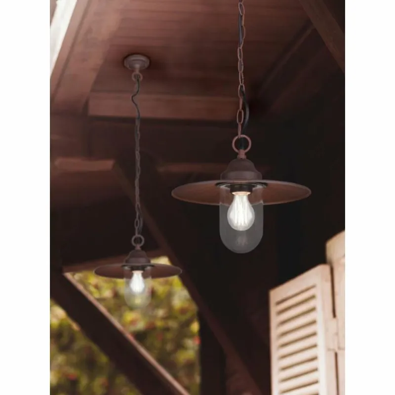 Lampes Vintages & Rétros-Luminaires Trio Suspension Trio Brenta Rouille, 1 lumière