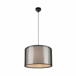 Lampes En Tissu-Luminaires Trio Suspension Trio Burton Noir, 1 lumière