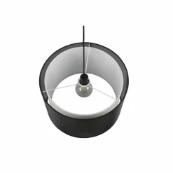 Lampes En Tissu-Luminaires Trio Suspension Trio Burton Noir, 1 lumière