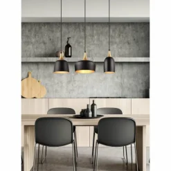 Luminaires Trio Suspension Trio Chiraz Noir, 3 lumières* Suspensions