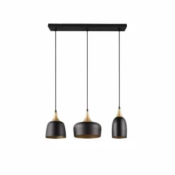 Luminaires Trio Suspension Trio Chiraz Noir, 3 lumières* Suspensions