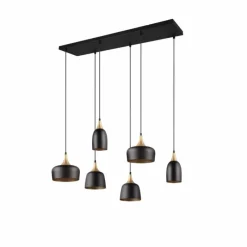 Luminaires Trio Suspension Trio Chiraz Noir, 6 lumières* Suspensions
