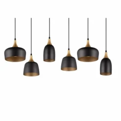 Luminaires Trio Suspension Trio Chiraz Noir, 6 lumières* Suspensions