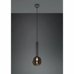 Luminaires Trio Suspension Trio Clayton Noir, 1 lumière* Suspensions