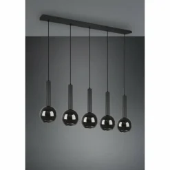 Luminaires Trio Suspension Trio Clayton Noir, 5 lumières* Suspensions