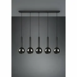 Luminaires Trio Suspension Trio Clayton Noir, 5 lumières* Suspensions