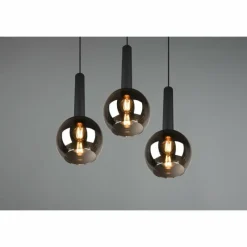Luminaires Trio Suspension Trio Clayton Noir, 3 lumières* Suspensions