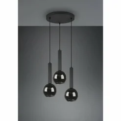 Luminaires Trio Suspension Trio Clayton Noir, 3 lumières* Suspensions