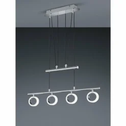 Luminaires Trio Suspension Trio CORLAND II LED Chrome, 4 lumières* Suspensions