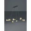 Lampes À Boules-Luminaires Trio Suspension Trio CROSS Noir, 7 lumières