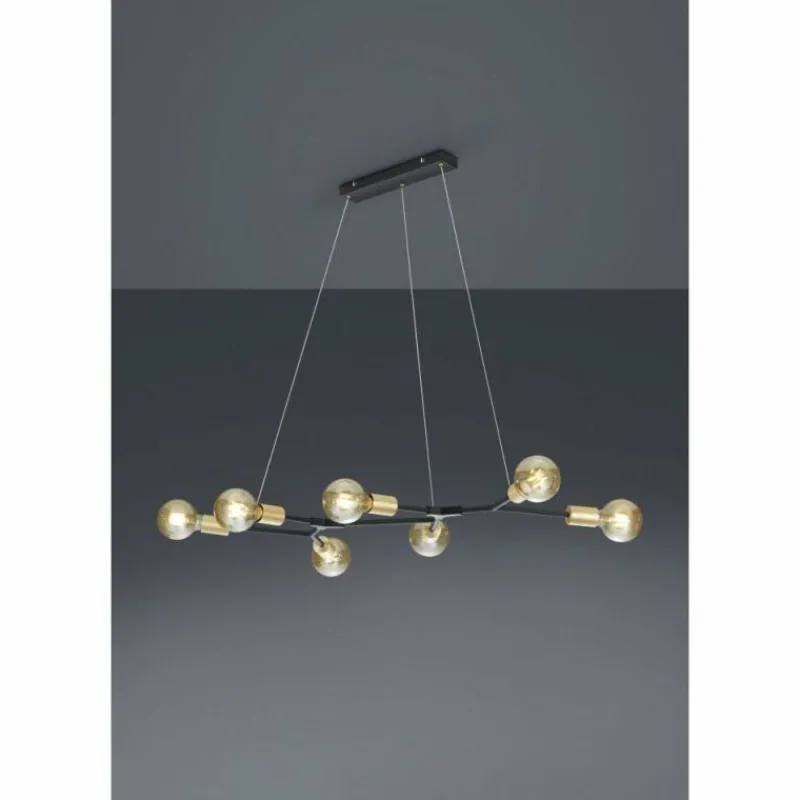Lampes À Boules-Luminaires Trio Suspension Trio CROSS Noir, 7 lumières