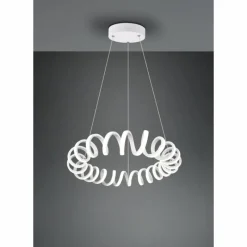 Luminaires Trio Suspension Trio Curl LED Blanc, 1 lumière* Suspensions