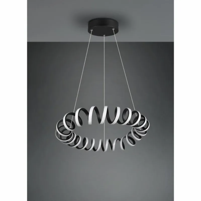 Luminaires Trio Suspension Trio Curl LED Noir, 1 lumière* Suspensions