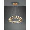 Lampes Dorées-Luminaires Trio Suspension Trio Curl LED Or, 1 lumière