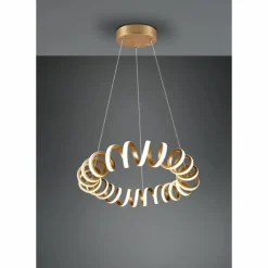 Lampes Dorées-Luminaires Trio Suspension Trio Curl LED Or, 1 lumière