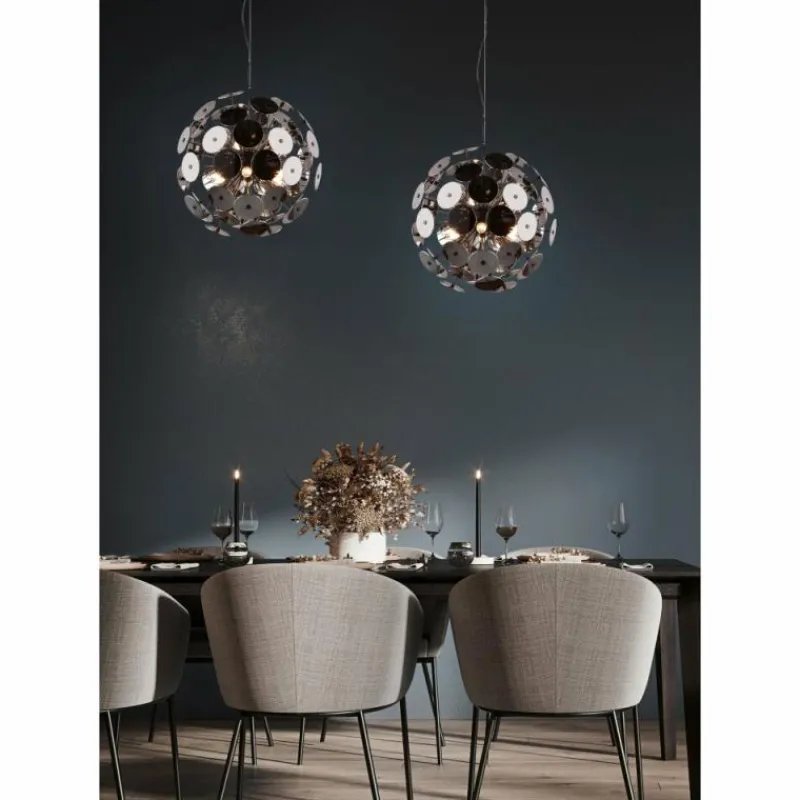 Luminaires Trio Suspension Trio Discalgo Noir, 6 lumières