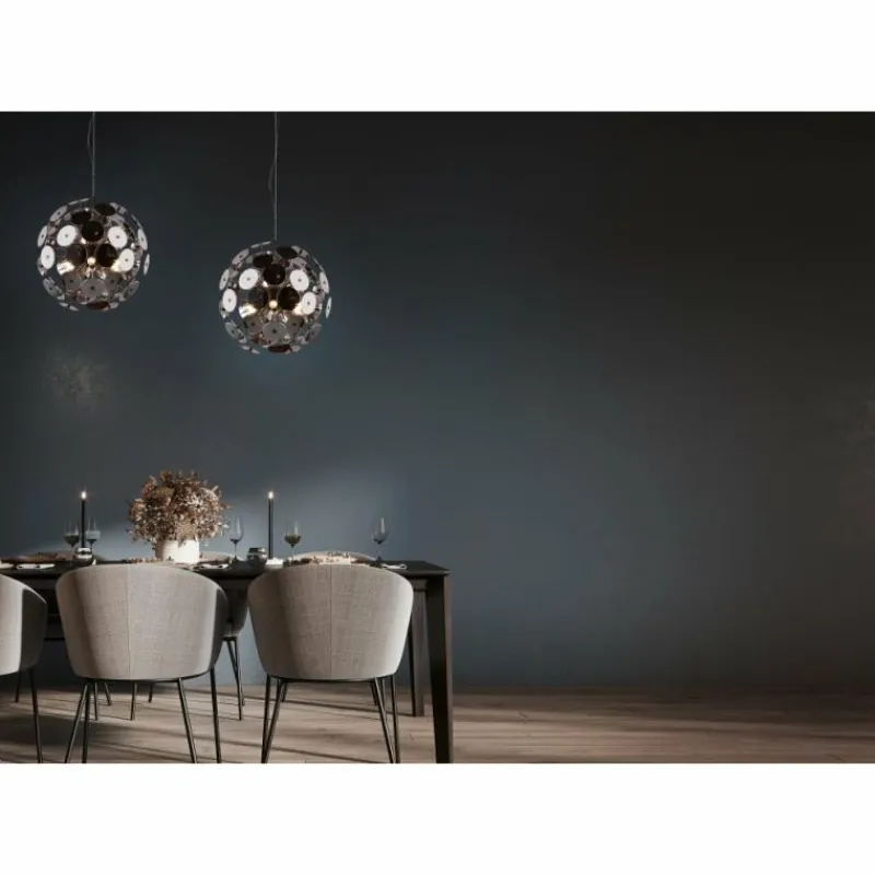 Luminaires Trio Suspension Trio Discalgo Noir, 6 lumières