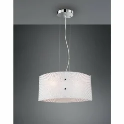 Luminaires Trio Suspension Trio Elisa Chrome, 2 lumières