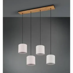 Lampes Vintages & Rétros-Luminaires Trio Suspension Trio Elmau Brun foncé, Nickel mat, 4 lumières