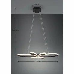 Luminaires Trio Suspension Trio FLY LED Noir, 1 lumière* Éclairage Led