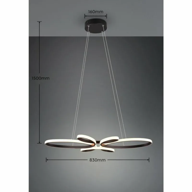 Luminaires Trio Suspension Trio FLY LED Noir, 1 lumière* Éclairage Led