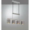 Luminaires Trio Suspension Trio GARDA Nickel mat, 4 lumières* Suspensions