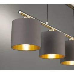 Luminaires Trio Suspension Trio GARDA Nickel mat, 4 lumières* Suspensions