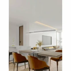 Luminaires Trio Suspension Trio Helios LED Aluminium brossé, 1 lumière* Éclairage Led