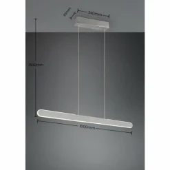 Luminaires Trio Suspension Trio HELIOS LED Aluminium, 1 lumière* Éclairage Led