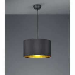 Lampes En Tissu-Luminaires Trio Suspension Trio HOSTEL Noir, 1 lumière