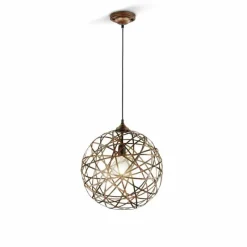 Lampes Vintages & Rétros-Luminaires Trio Suspension Trio JACOB Brun foncé, Cuivre, 1 lumière