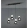 Luminaires Trio Suspension Trio Jamiro Noir, 4 lumières* Suspensions