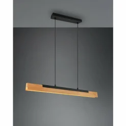 Lampes Vintages & Rétros-Luminaires Trio Suspension Trio Kerala LED Noir, 1 lumière