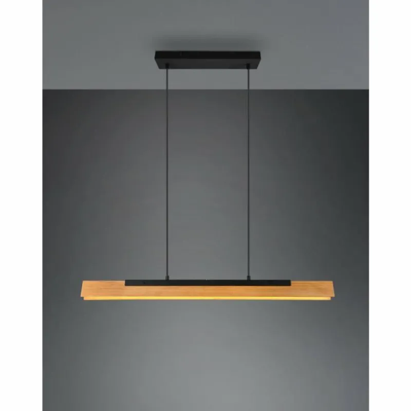 Lampes Vintages & Rétros-Luminaires Trio Suspension Trio Kerala LED Noir, 1 lumière