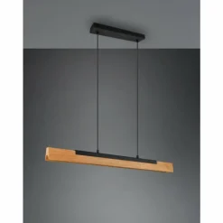 Lampes Vintages & Rétros-Luminaires Trio Suspension Trio Kerala LED Noir, 1 lumière