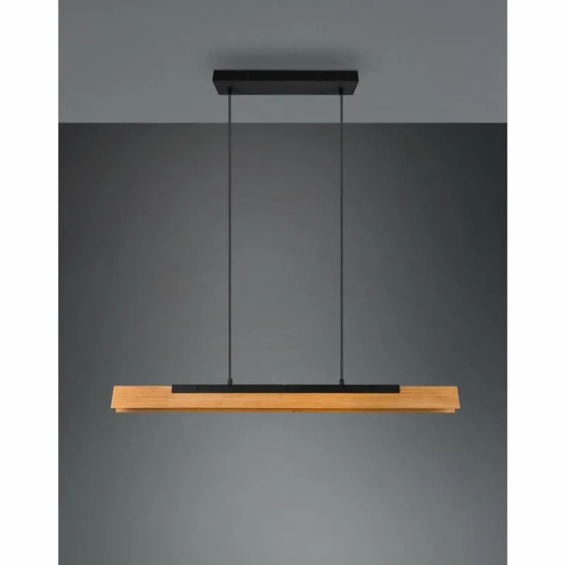 Lampes Vintages & Rétros-Luminaires Trio Suspension Trio Kerala LED Noir, 1 lumière