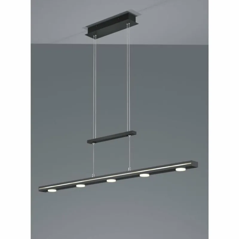 Luminaires Trio Suspension Trio Lacal LED Nickel mat, 7 lumières