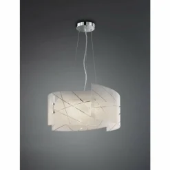 Luminaires Trio Suspension Trio Leuchten SANDRINA Blanc, 3 lumières