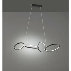 Luminaires Trio Suspension Trio Leuchten RONDO LED Noir, 1 lumière* Suspensions