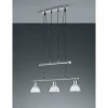 Luminaires Trio Suspension Trio LEVISTO LED Nickel mat, 3 lumières