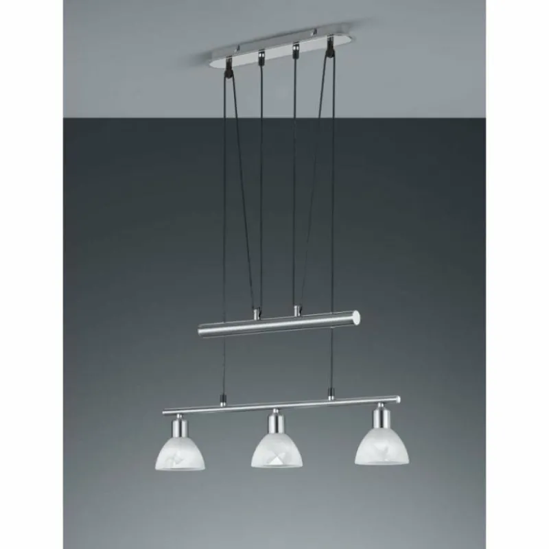 Luminaires Trio Suspension Trio LEVISTO LED Nickel mat, 3 lumières