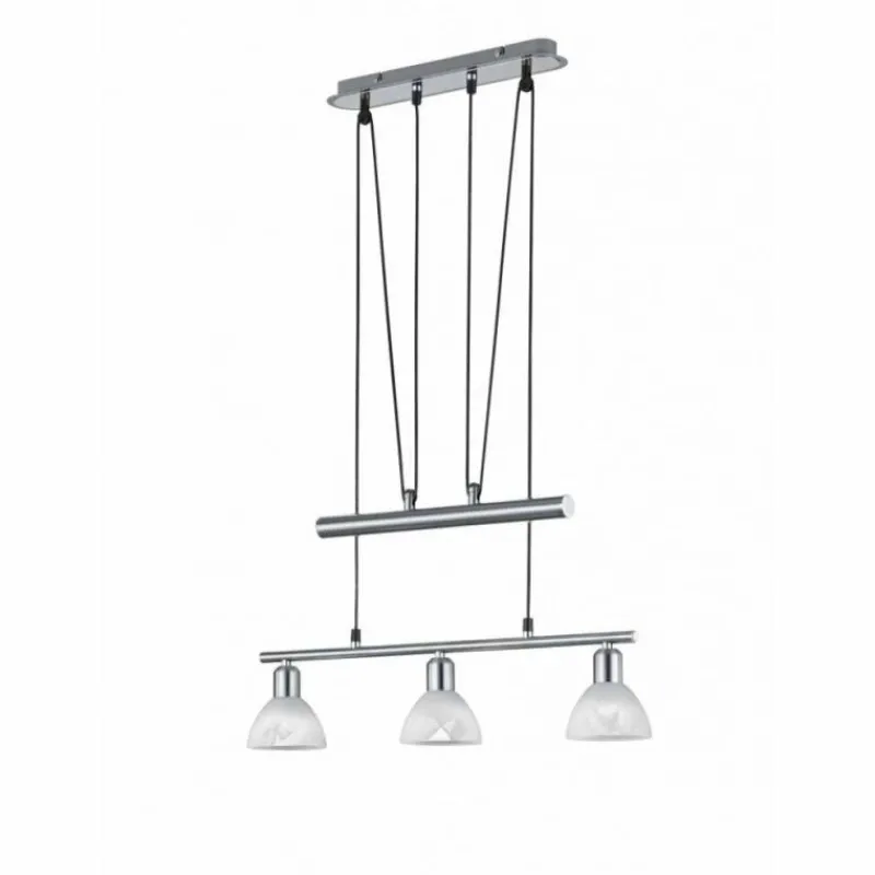 Luminaires Trio Suspension Trio LEVISTO LED Nickel mat, 3 lumières