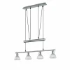 Luminaires Trio Suspension Trio LEVISTO LED Nickel mat, 4 lumières